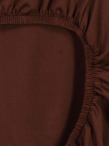 Image of Cortina Dining Chair Slipcovers | Protection Chair Covers | Plain, Removable, Washable | Universal Fit Super Soft Stretchy Polyester Spandex Fabric | Hotel, Marriage, Wedding | Pack of 6, Brown