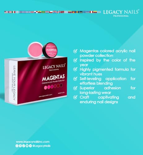 Legacy Nails Professional Kit Polvo Acrílico 6 Colores miniatura 3