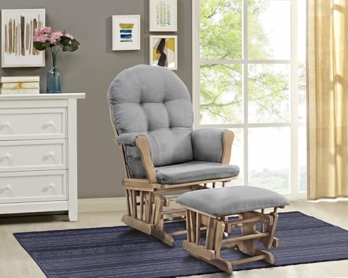 Angel Line Glider & Ottoman Set with Cushions
