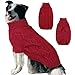 IKIPUKO Dog Sweaters for Large Dogs, Dog Pullover Sweater Turtleneck Thick Clothes, Winter Christmas Sweater Warm Clothes Boys Girls, Dog Knitwear Cold Weather Coats (Red, X-Large)