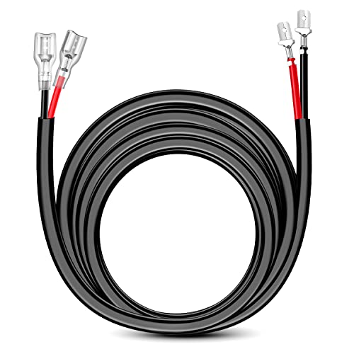 Image of Nilight 16AWG 10Feet Wiring Harness Extension for 6Modes Amber White Light Bar Strobe Play and Plug 3-Wires, 2 Years Warranty, Black, 2PCS
