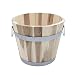 Produktbild Spetebo Holz Pflanzeimer mit Griffen - 28 x 23 cm - Garten Deko Blumentopf - Übertopf Pflanzkübel Blumenkorb Pflanztopf Blumeneimer Holzeimer für Außen
