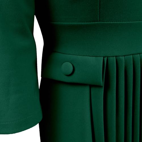 Image of Wear to Work Midi Dress for Women Business Casual A-line Dress Elegance Church Outfits