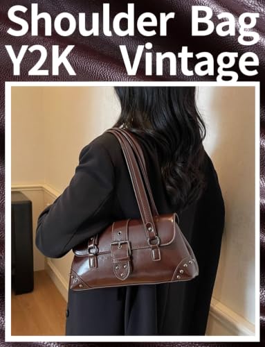 Image of Studded Purses Y2k Shoulder Bag Vintage Leather Punk Handbag Grunge