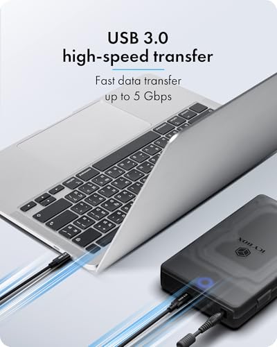 External Hard Drive Enclosure for 2.5\'\'/3.5\'\' SATA HDD SSD, ICY BOX USB 3.0 to SATA SSD Enclosure Adapter, Tool-Free SSD Enclosure with 12V/2A Power Supply Support UASP, Up to 30TB, Supports UASP - Thumbnail 4
