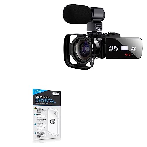 BoxWave Screen Protector Compatible with KOMERY Video Camera Camcorder (4 in) - ClearTouch Crystal (2-Pack), HD Film Skin - Shields from Scratches