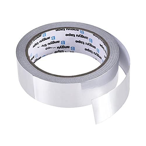 Image of uxcell Aluminum Foil Tape, 30mmx20m Self-Adhesive Waterproof High Temperature Sealing Tapes for HVAC Air Duct Pipe Insulation, Pack of 2