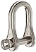 RONSTAN RF619 Grade Stainless Steel 316 Coined Pin Head Standard D Shackle, 3/8