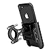 Produktbild Motorrad Fahrrad Handyhalterung, 360° Drehbarer Anti Shake Handy Halter Aluminiumlegierung Universal Fahrrad Motorrad Handyhalter für iPhone Samsung Huawei (Telefonbreite 6-10cm) (Schwarz)