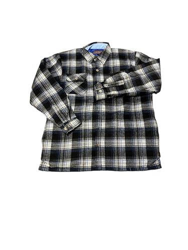 Falcon Bay Big and Tall Insulated and Quilted Primaloft Lined Flannel Shirt Jacket in Blue Plaid to 8X Big and 6X Tall2