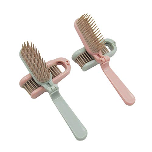 Bonket 4 Pcs Portable Folding Travel Hair Brush Pocket Hair Comb