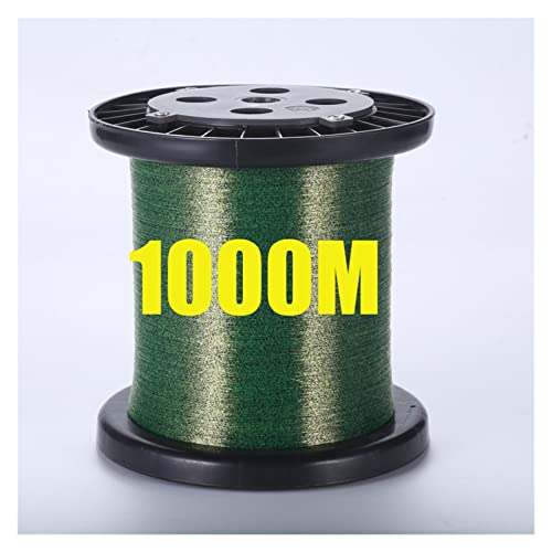 ZWF Store 1000 m onzichtbare karper vissen camouflage nylon rubberen draadlijn lijn super sterke spikkel zinken for vissen (Color : 1000M green, Line Number : 3.0-0.286mm) - Image 3