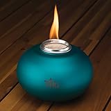 TIKI Brand Clean Burn Pearl of the Sea Tabletop Firepiece, Teal