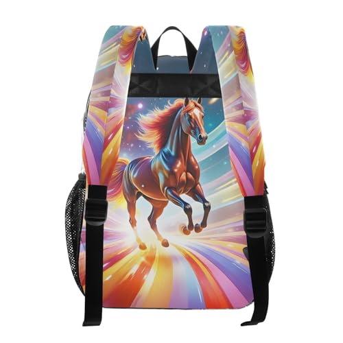 Rainbow Flying Horse Clear Backpack Heavy Duty See Through Transparent PVC BookBag for Kids Boy Girl School Work3