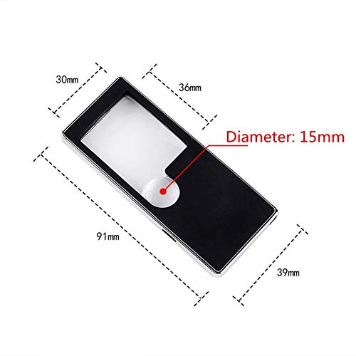 Magnifying glass 3X 10X lentille double HD compacte avec éclairage LED et UV - 7