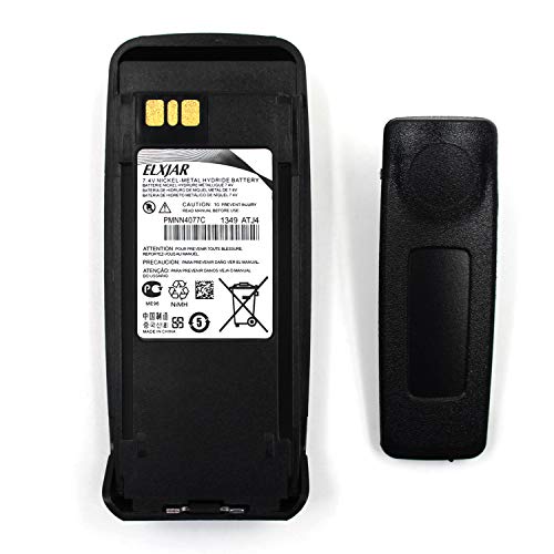 (2-Pack) 7.4V Ni-Mh Replacement Battery For Motorola Pmnn4077 Pmnn4077C, Compatible With Xpr6100 Xpr6300 Xpr6350 Pr6380 Xpr6500 Xpr6550 Xpr6580 Dp3400 Dp3601 Dgp4150 Dgp6150 Xirp6500, Pmnn4066A/4065 #TOP1