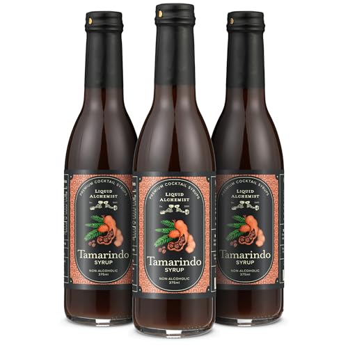 Image of Liquid Alchemist Tamarind Syrup for Cocktails | Real Ingredients Make our Tamarind Puree the Perfect Spicy Margarita Mix | Small Batch, Non-GMO & Vegan | 12.7 Oz Drink Mixer, Pack of 3