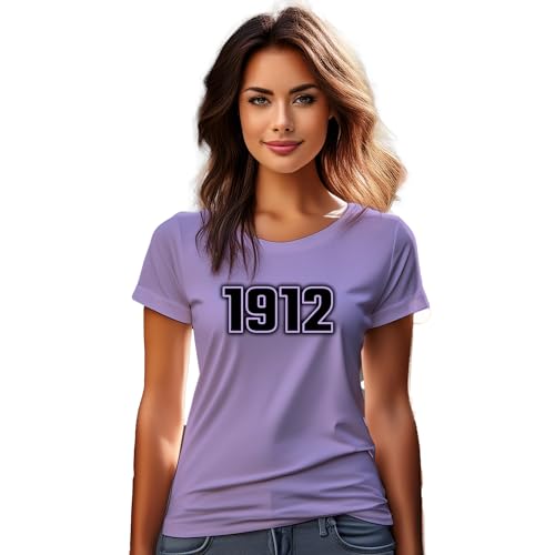 T-shirt pour femme poétique Année 1912 une douceur Iris Lavender