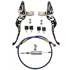 WOOSTAR 22mm Moto CNC Hydraulique Embrayage Kit De Pompe De Frein Levier Maître-Cylindre Tricot Tuyau D’huile Remplacement pour Moto Dirt Bike ATV Argent Blanc