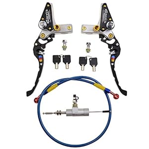 WOOSTAR 22mm Moto CNC Hydraulique Embrayage Kit De Pompe De Frein Levier Maître-Cylindre Tricot Tuyau D’huile Remplacement pour Moto Dirt Bike ATV Argent Blanc