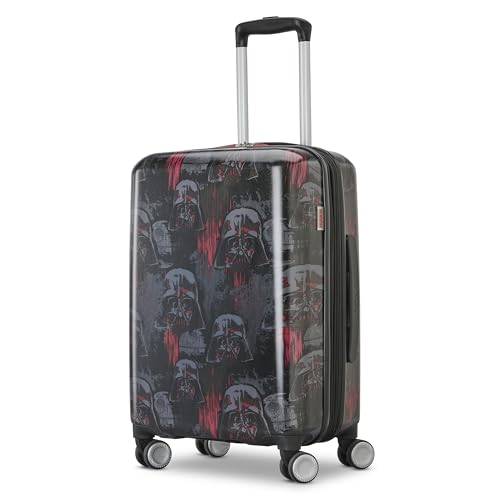 American Tourister DARTH VADER CARRY-ON SPINNER Luggage - Airline Approved Durable Hardshell with RightHeight Adjustable Handle - Expands 1.5in - Roll Confidentially with Dual 360 Spinner Wheels