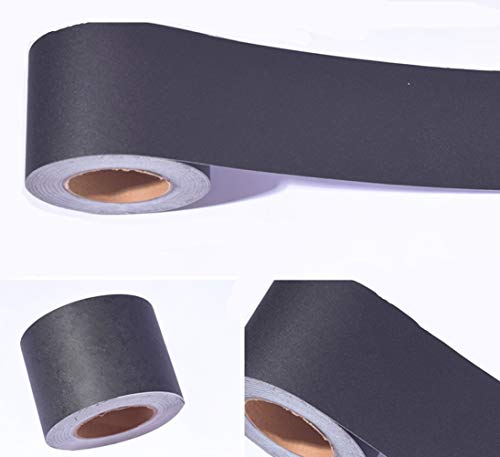 Amao 10M Solid Color Black Wallpaper Border Self Adhesive Peel And Stick Waterproof Easy To Apply Kitchen Bathroom Tiles Stciker #TOP1