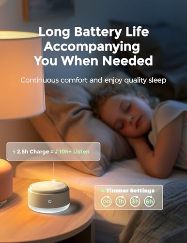 Image of Momcozy Sound Machine for Baby | Portable White Noise Sound Machine for Sleep Rechargeable | 20 Sleep Sounds White Noise Machine with Nursery Night Light | Travel Sleep Sound Machine Battery Based