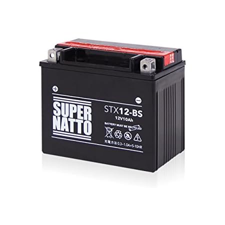 Amazon 液入れ初期補充電済み Super Natto Stx12 Bs Ytx12 Bs互換 バイク用バッテリー 密閉型mf フォーサイト Ex フュージョン Se Type X W650 W800 Zrx10daeg バンディッド 10s バルカン クラシック ゼファーx 12 Bs バイクバッテリー 車 バイク