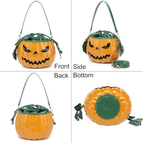Image of Halloween Pumpkin Purse, Weird Handbag Shoulder Crossbody Bag