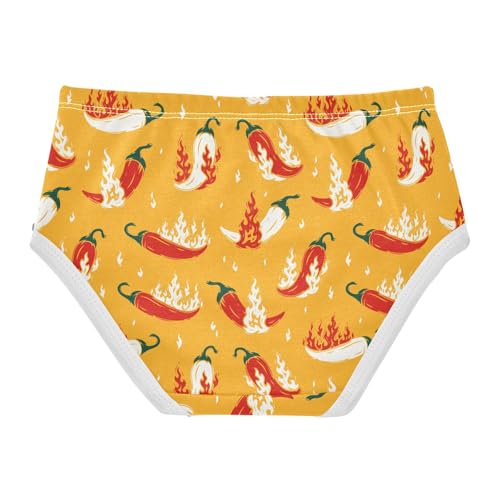 Little Girl Underwear Toddler Panties Kids Undies Chili Fire Soft Cotton Briefs 2T-8Y2