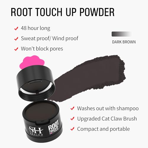 Image of Sevich Hairline Powder 2.0, Gray Root Touch Up, Sweatproof, Dark Brown