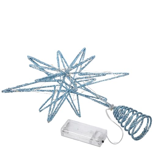 Adornos de estrellas con luces LED PRETYZOOM para árbol de Navidad y decoración interior 2