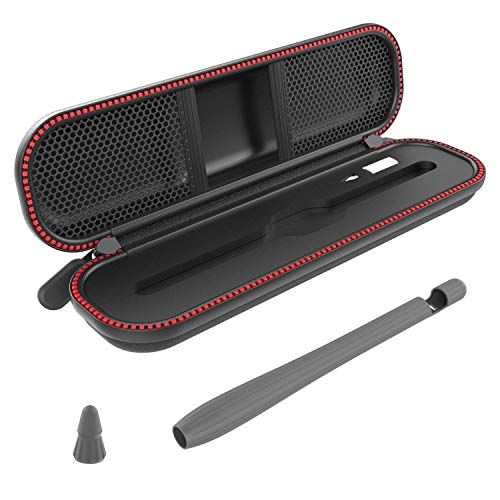 Moretek for Apple Pencil Case and Box, Sleeve Cases with Hard Protective Cases Carrying Pouch Cover Cap Bag for Apple Pencil Accessories (Grey)