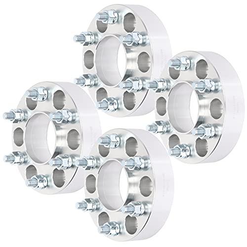 SCITOO 4X 6x5 to 6x5 Wheel Spacers Silver 12x1.5 78.1mm 1.5" fits for Trailblazer wheel spacers for Envoy wheel spacers 2002-2009