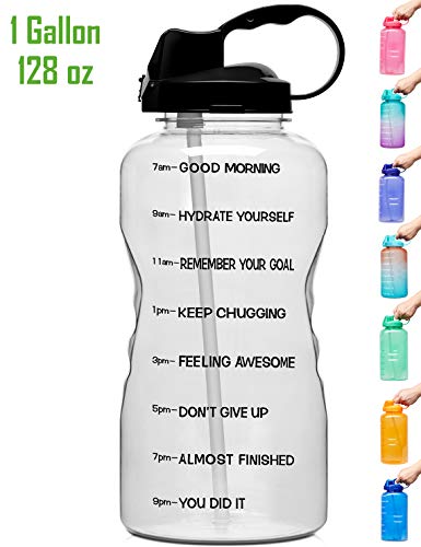 Venture Pal Large 1 Gallon/128 OZ (When Full) Motivational BPA Free Leakproof Water