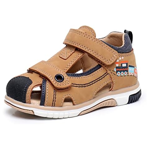 Apakowa Adjustable Closed Toe Sandals for Kids Cover
