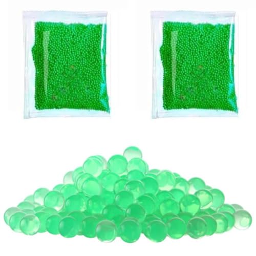 Image of COOLCOLD Gel Blaster Refill Ammo - 20,000 Non-Toxic 7-8mm Water Beads for Gel Guns - Safe for Adults 15+ - Transparent Green - Pack of 2 - Can Also Be Used for Home Decor