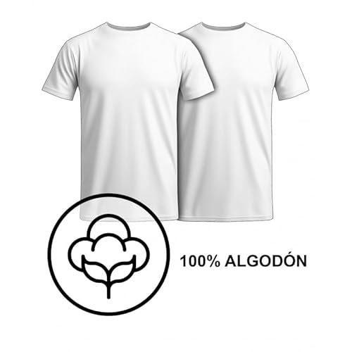Asioka Silver Camiseta, Blanco y Blanco, L (Pack de 2) Unisex Adulto