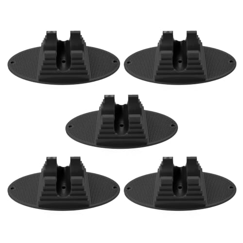 Soporte para patinetes Totority negro y base estable de plástico para suelo
