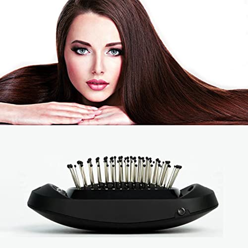 Roused Pro Brush - Roused Pro Brush Anti Frizz Ionic Anti Static, Portable Electric Ionic Hair Brush, Roused Beauty Ionic Hair Brush, Negative Ion Hair Detangler Brush (Black)