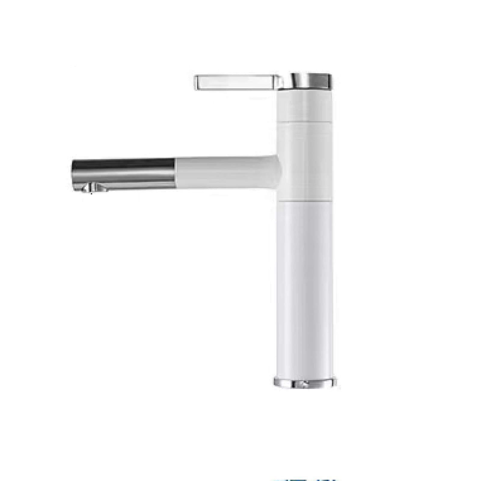 Bathroom Sink faucets with pullout Sprayer 360°Rotating Basin Mixer Tap for Hot and Cold Water Brass Single Handle Multi-Function Retractable Faucet with Pull Out,Short(Short)