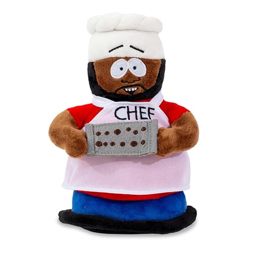 Surreal Entertainment South Park 8-Inch Chef Plush Toy with Sound | Huggable Soft Stuffed Animal for Cuddling, Red