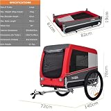 Tiggo VS Pets L Hundeanhänger groß Fahrradanhänger ca. 250L Volumen für mittelgroße und große Hunde bis 35 kg, Klappbar
