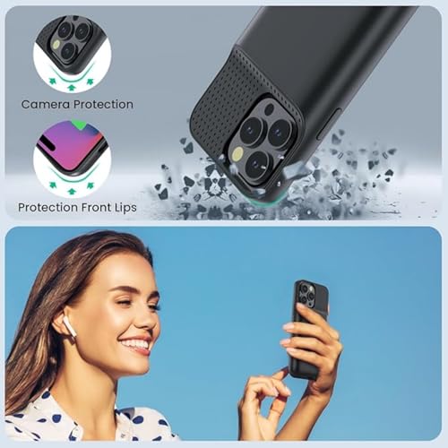 Ekrist Battery Case for iPhone 14 Plus/14Pro Max/13 Pro Max, 8600mAh Portable Charger Powerful External Battery Power Bank Rechargeable Case for iPhone 14 Plus/14Pro Max/13 Pro Max[6.7]-Black - Image 4