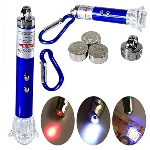 Image of Set of 2, Laser Light for Cats & Dogs to Play | Red Powerful Long Range Laser Pointer for Kids & Animal Play Fun | Keychain Laser Pointer LED Flashlight | Multicolour Pcs