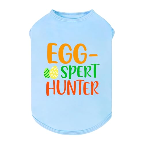 Fitwarm Egg-spert Hunter Dog Easter Outfit, Summer Clothes for Small Dogs Boy Girl, Pet Outfit, Blue, Red, Green, Orange, XXL