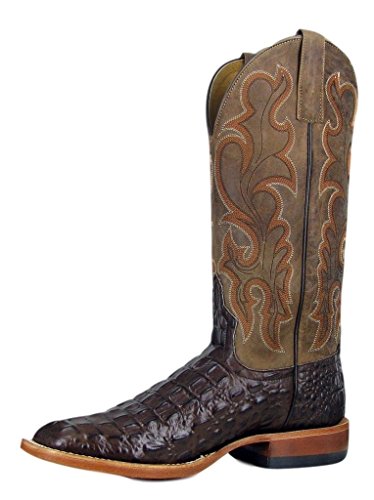 Horse Power Men's Horsepower Nile Croc Western Boot Square Toe Brown 7.5 D(M) US