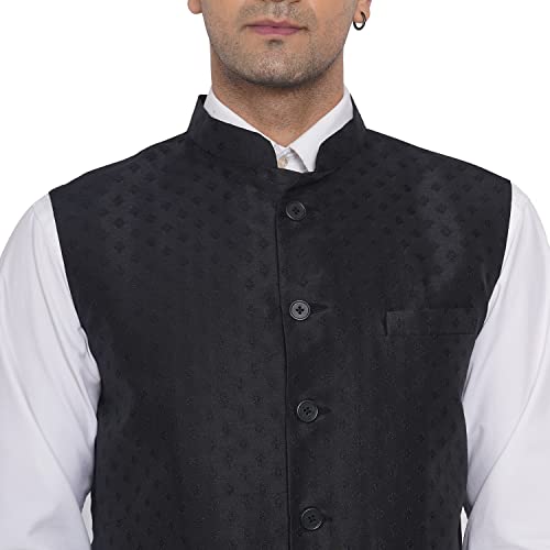 Image of Veera Paridhaan Men's Jacquard Printed Nehru Jacket
