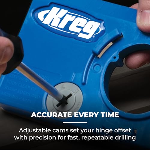 Kreg Concealed Hinge Jig - 35mm Cup Drilling Jig - Adjustable Cabinet Door Installation Tool - KHI-Hinge by Kreg - Image 5