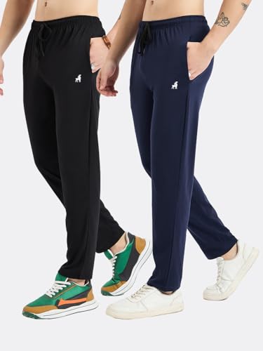 Image of Modeve Women's Solid Cotton Blend Track Pant for Summer Pack of 2